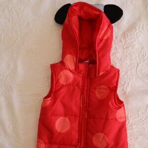 Minnie Mouse Disney Junior Puff Vest with Hood